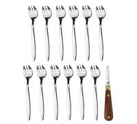 Lancette - Set à huîtres, 1 couteau et 12 fourchettes