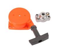 Lanceur à Rappel Plastique pour Débroussailleuse Oleomac Sparta 37 | Corde de traction remplaçable, Carter orange durable, Ressort de rappel