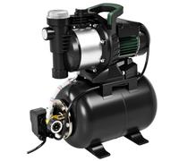 LANCHEZ Groupe Hydrophore 5000 L/H, Moteur 1300 W, Hauteur de Refoulement 50 m, Acier Inoxydable, Pompe de Surpression avec Réservoir 19L et Manomètre, Filtre, Raccord d'Eau et Vidange