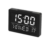 Lancoon Digital Alarm Clock, éCran LCD Time Date Semaine Affichage De La Température 12/24H Fonction Snooze Luminosité Réglable 8 Sonneries pour Bureau à Domicile (Blanc)