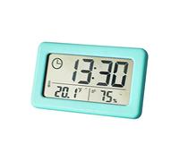Lancoon Horloge Électronique LCD, Température Humidité avec Grand Écran | ℃/℉ 12/24 Heures Suspendu Debout Batterie Mince Colorée pour Chambre à Coucher Accueil Bleu