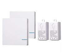 Lancoon Kit D'Interrupteur Mural Sans Fil Avec Mini Récepteur, Programmable On Off Étanche Pour Maison, Appartement, Hôtel, Éclairage Intérieur Et Extérieur