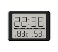 Lancoon Petit Réveil Electronique avec Température Humidité LCD Thermo-Hygromètre Design Magnétique Rétro-éclairage 3 Types de Placement Snooze pour Maison Cuisine Bureau