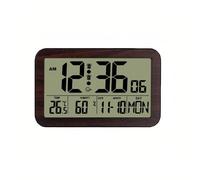 Lancoon Réveil Digital avec Snooze, Température et Humidité, Date et Semaine, Affichage LCD HD sur Grand Ecran, Multiples Couleurs, Alimenté par Piles pour Chambre à Coucher Salon