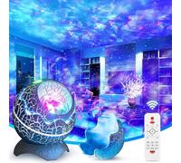 Lancoon Œuf de dinosaure lumière étoilée alimenté par USB bruit blanc projection musicale projecteur galaxie télécommande décoration chambre d'enfant veilleuse