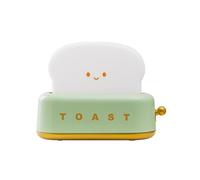 Lancoon Veilleuse LED Pain grillé vert Mignon Décor de bureau Lampe grille-pain Kawaii Rechargeable et Portable avec Minuterie Idées de Noël pour Bébé Enfants Filles Ados Ados