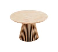 LANDIA - Table de repas ronde extensible en bois D120 Marron