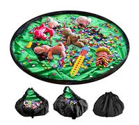 LandJoy Sac de rangement Jouet，60 Pouces Enfants Tapis de Jeu Sac de Rangement Pliable Grand Tapis de jouets Jouets pour Enfant（150cm Vert）