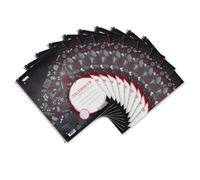 Landré 100050062 Lot de 10 blocs de 80 feuilles A4 perforées à carreaux et margées 70 g/m² Motif Get Hot
