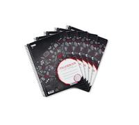 Landre 100050152 Get Hot Lot de 5 blocs de 160 feuilles A4 à carreaux et perforées Inscription "Hot" 70 g/m²