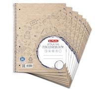 LANDRÉ 100050219 Lot recyclage, bord Démolition, 80 feuilles, ligné A4, 70 g/m², lot de 10 Modèle : Recycling - Bloc-notes - Format A4-80 feuilles lignées détachables et avec marge 0