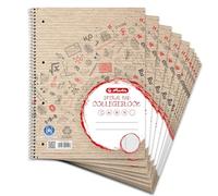 LANDRÉ 100050219 Lot recyclage, bord Démolition, 80 feuilles, ligné A4, 70 g/m², lot de 10 Modèle : Recycling - Bloc-notes - Format A4-80 feuilles à carreaux détachables et avec marge 0
