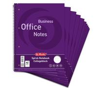 Landre 100050245 Lot de 10 blocs Collegeblock Office de 80 feuilles à arracher A4 blanc avec marges 70 g/m² Modèle : Office - Bloc-notes - Format A4 - 80 feuilles de papier à grain détachables et avec marge 0