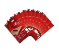 Landre 100050245 Lot de 10 blocs Collegeblock Office de 80 feuilles à arracher A4 blanc avec marges 70 g/m² Modèle : Office - Bloc-notes - Format A4-80 feuilles à carreaux détachables et avec marge 0