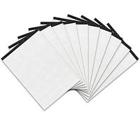 Landre 100050632 Lot de 10 bloc-notes de 50 pages sans couverture Format A4 Papier perforé et quadrillé 60 g/m² (fin) Sans bois Bloc-notes sans page de couverture - Format A4-50 feuilles à carreaux