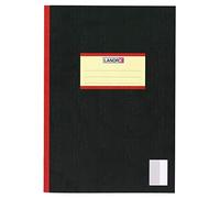 LANDRE 100050648 Lot Lycée, A4, 20 feuilles de papier ligné/9 cm marge 80 g/m², papier sans bois, acier Lot de 25 Noir Cahier de lycée - Format A4-20 feuilles à carreaux et marge de 9 cm noir