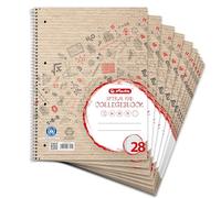 Landré 400146724 Lot de 10 blocs de papier recy ormat A4 quadrillé 80 pages Linéature 28 Rouge