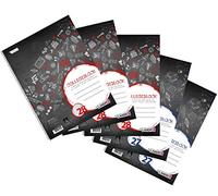 Landre College Lot de 5 cahiers A4 3 carreaux et 2 blocs lignés 80 feuilles