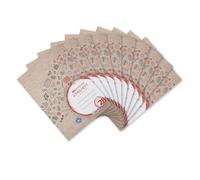 Landre Lot de 10 cahiers scolaires A4 recyclés 16 feuilles en lin 28 carreaux avec bordure