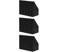 Landre Lot de 15 porte-revues A4 en carton solide Noir 7 cm