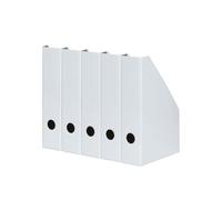 Landré Lot de 5 organiseurs en carton léger pour magazines de 7 cm de largeur - Livrés à plat - Pour documents A4