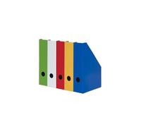 Landre Lot de 5 range-revues A4 en carton solide 7 cm de large 5 couleurs PORTE-REVUE