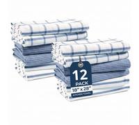 LANE LINEN Lot de 12 torchons de cuisine, torchons pour la vaisselle, 18 x 28 cm, serviettes de cuisine douces, serviettes à thé absorbantes, serviettes de cuisine à séchage rapide, lot de serviettes