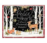 Lang Susan Winget 1004777 Lot de 18 cartes de Noël avec 19 enveloppes Motif Peace in Our Hearts 13,7 x 17,5 cm