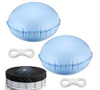 LangRay Coussin de Piscine Rond pour l'hiver, 120 x 120 cm Coussin Gonflable Portable pour Couverture de Piscine, Coussin Flotteur Hivernage Piscine pour Bâche Piscine Hivernage, Bleu (2pcs)