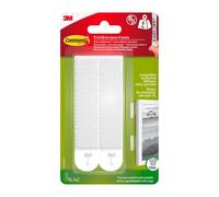 Languettes adhésifs large 3M Command 9kg pour tableaux - Blister de 4 x 2