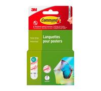 Languettes adhésives command 3M pour posters - Blister de 12