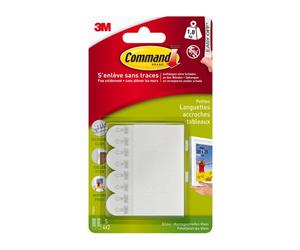 Languettes adhésives petites 3M Command - Blister de 4 x 2