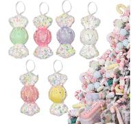LANGXUN Candy Land Lot de 6 décorations de Sapin de Noël à Suspendre pour Sapin de Noël 2025 (Bonbons de 14,7 cm)