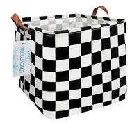 LANGYASHAN Paniers de rangement carrés en toile imperméable pour enfants, panier à linge pour étagères, paniers cadeaux, paniers de jouets, décoration de chambre (drapeau de course carré)