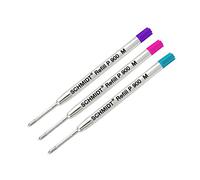 Lanier Combo Pack - Lot de 3 recharges Schmidt P900 M Parker Style, 1 Violet, 1 Magenta, 1 Turquoise Pointe Moyenne