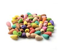 Lankater 100pcs Encens Naturel Reflux Rose Jasmin Lavande Osmanthus Tea Smoke Cône Reflux Encens Refoulements Bullet