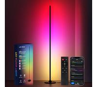 Lanmonlily Lampadaire LED intelligent WiFi à intensité variable, compatible avec Alexa et Google Assistant, contrôle de l'application et synchronisation de la musique, 16 millions de couleurs