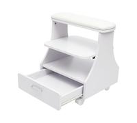 LANNADD Chariot De Pédicure, 52×41×55cm Chariot De SPA Portable avec Tiroirs Et 4 Rouleaux Universels, Tabouret De Bain De Pieds pour Bain Pied SPA Portable Repose-pieds Pédicure Manucure Massage