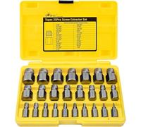 LANNIU Lot de 25 extracteurs de vis à tête hexagonale multi-cannelures - Extracteur de boulons en acier à haute teneur en carbone - faciles à retirer