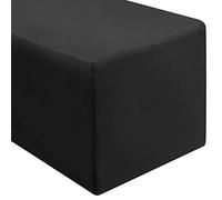 Lann's Linens Nappe ajustée de qualité supérieure pour Table rectangulaire de 243,8 x 76,2 cm - Mariage/Banquet/Salon - Housse en Tissu Polyester - Noir