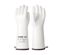 LANON 38 cm Gants Silicone Anti-chaleur Doublure CoralAir, Blancs, XXL | Gants Longs four Alimentaires, Imperméables, Inodores, Lavables, Sans Latex BPA, Adaptés à la Cuisine, Pâtisserie, Barbecue