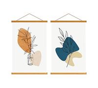 Lanpn A0 Cadre Poster Magnétique 84 CM, 84x100 84x120 Cadre Photo Aimanté en Bois Naturel pour Affiche Cadre Magnétique Cadre d'affiche Cadre Suspendu Porte-affiches (84cm, Teck, 2 Paquets)