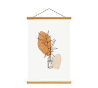 Lanpn A0 Cadre Poster Magnétique 91 CM, 90x120 90x140 Cadre Photo Aimanté en Bois Naturel pour Affiche Cadre Magnétique Cadre d'affiche Cadre Suspendu Porte-affiches (91cm, Teck)