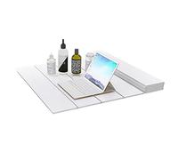 LANRUEU PVC Couverture de Baignoire Étanche Ponts, Pliable Panneau Isolant Plateau Anti-poussière pour Salle Bain Spa, Personnalisable(140x70x0.7cm)