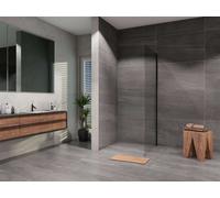 Lansanit LUX Slim Alvaro - Paroi fixe Black Line 100 cm, verre transparent LAN05031