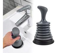 LANSKYLAN Déboucheur Ventouse Déboucheur Ventouse Lavabo avec Grand Soufflet Ventouse Deboucheur Evier Puissant Déboucheur Evier Cuisine Débloqué pour Salle de Bain Cuisine Évier Baignoire, Gris