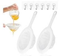 LANSKYLAN Lot De 6 Tamis En Plastique 80/100/120/200/300/400 Meshtamis Fin De Cuisine En Nylon Pour Kéfir, Jus, Cheveux Tamis Fin De Cuisine Pour Filtration Avec Poignée