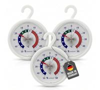 Lantelme Lot de 3 Thermomètres Analogiques Bimétalliques pour Réfrigérateur et Congélateur - Affichage de la Température -50 °C à +50 °C - Avec Crochet de Suspension