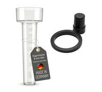 Lantelme Pluviomètre avec Support 24 cm x 8 cm en Plastique pour Mesurer la Quantité d'eau dans Le Jardin et la Serre