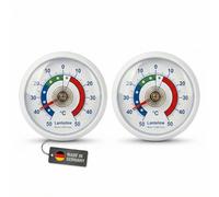 Lantelme Thermomètre de Réfrigérateur et Congélateur 2 pcs Set Analogique Bi-métal Autocollant -50°C à +50°C 4656